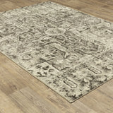 Oriental Weavers Sphinx Florence 4333W Charcoal/ Ivory Rugs - angle detail