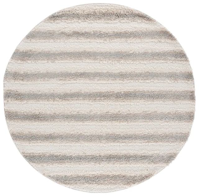 Safavieh Gemma Shag 6'-7" x 6'-7" Rug in Ivory / Beige Grey