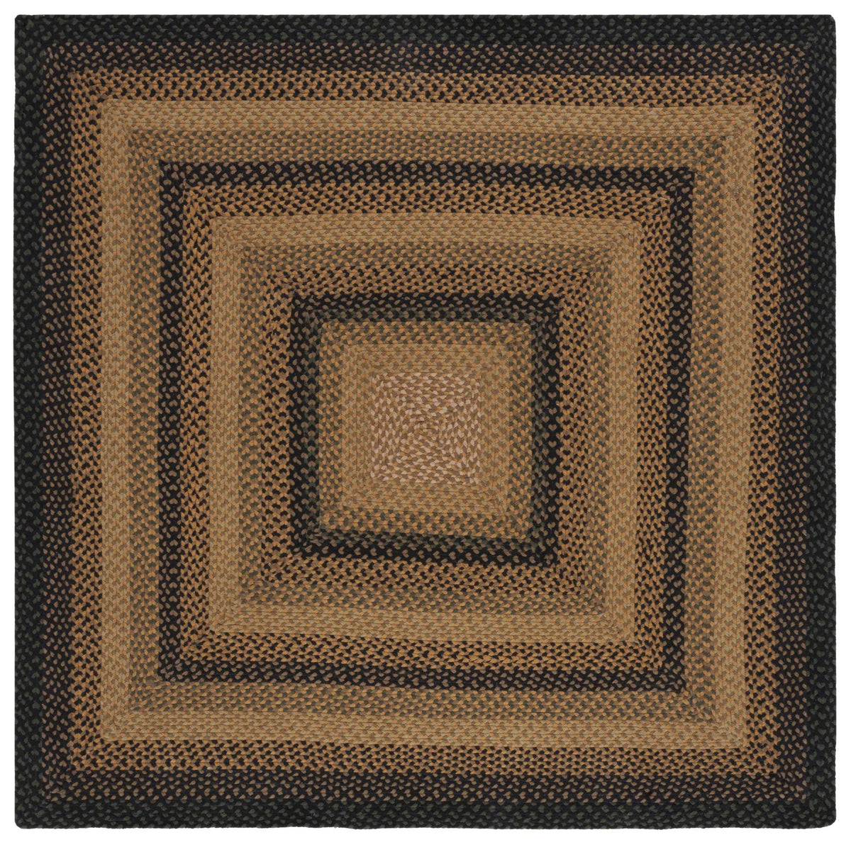 Safavieh Braided 6'-0" x 6'-0" Rug in Gold / Sage