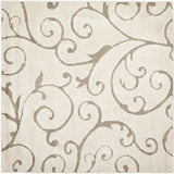 Safavieh Florida Shag 6'-7" x 6'-7" Rug in Cream / Beige