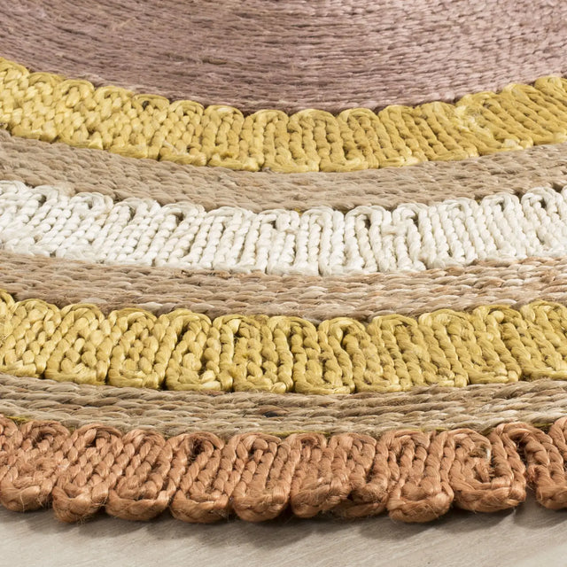 Safavieh Natural Fiber 5'-0" x 5'-0" Rug in Orange / Multi