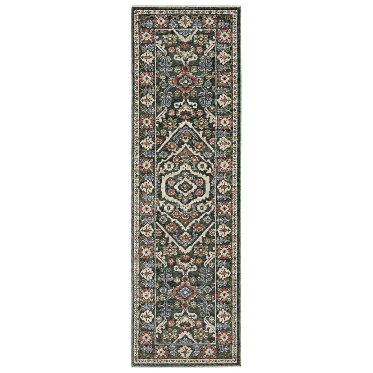 Oriental Weavers Sphinx HASTINGS HA02B Green Floral Rugs - runner