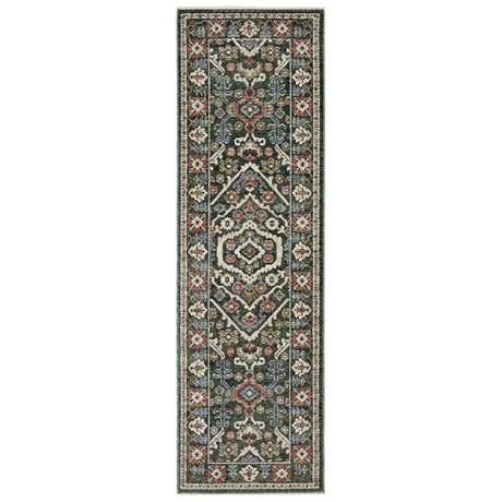 Oriental Weavers Sphinx HASTINGS HA02B Green Floral Rugs - runner