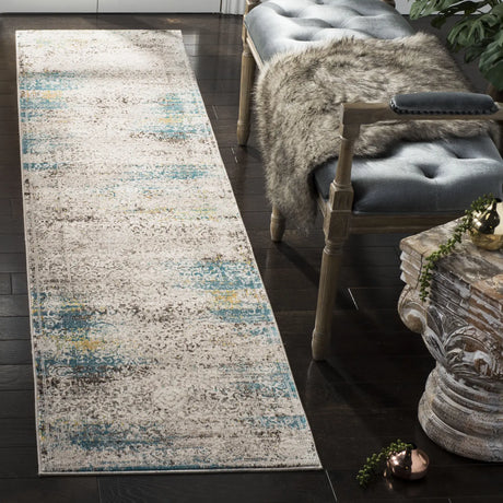 Safavieh Aria 2'-0" x 8'-0" Rug in Cream / Blue