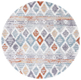 Safavieh Berber Shag 10'-0" x 10'-0" Rug in Blue Rust / Ivory