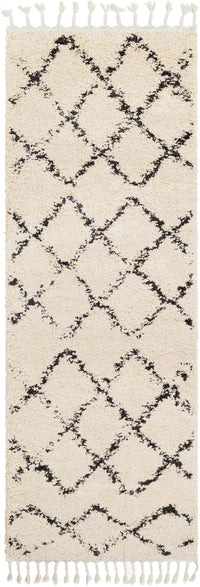 Surya Berber Shag Bbe-2300 Charcoal, Beige Rugs