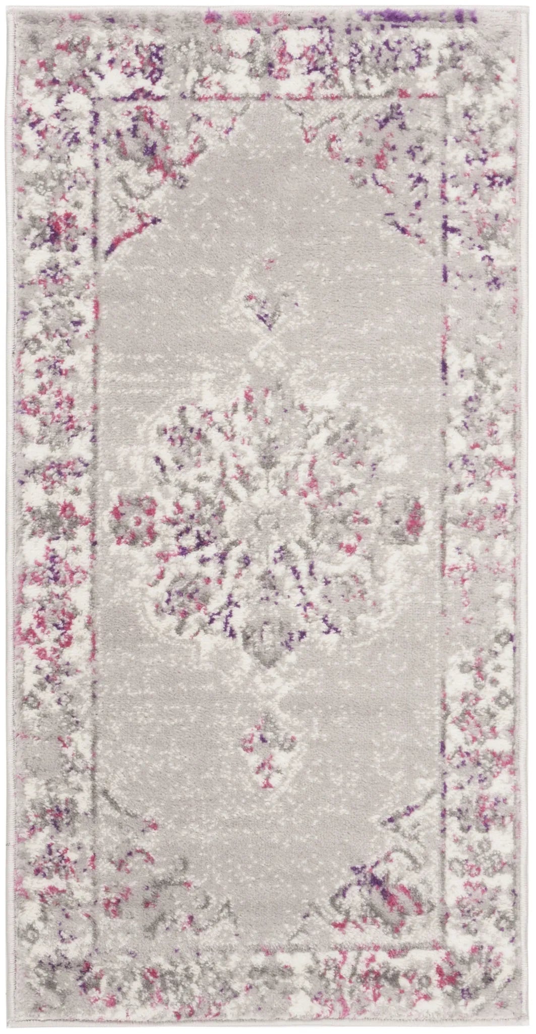 Safavieh Skyler 2'-0" x 4'-0" Rug in Grey / Pink