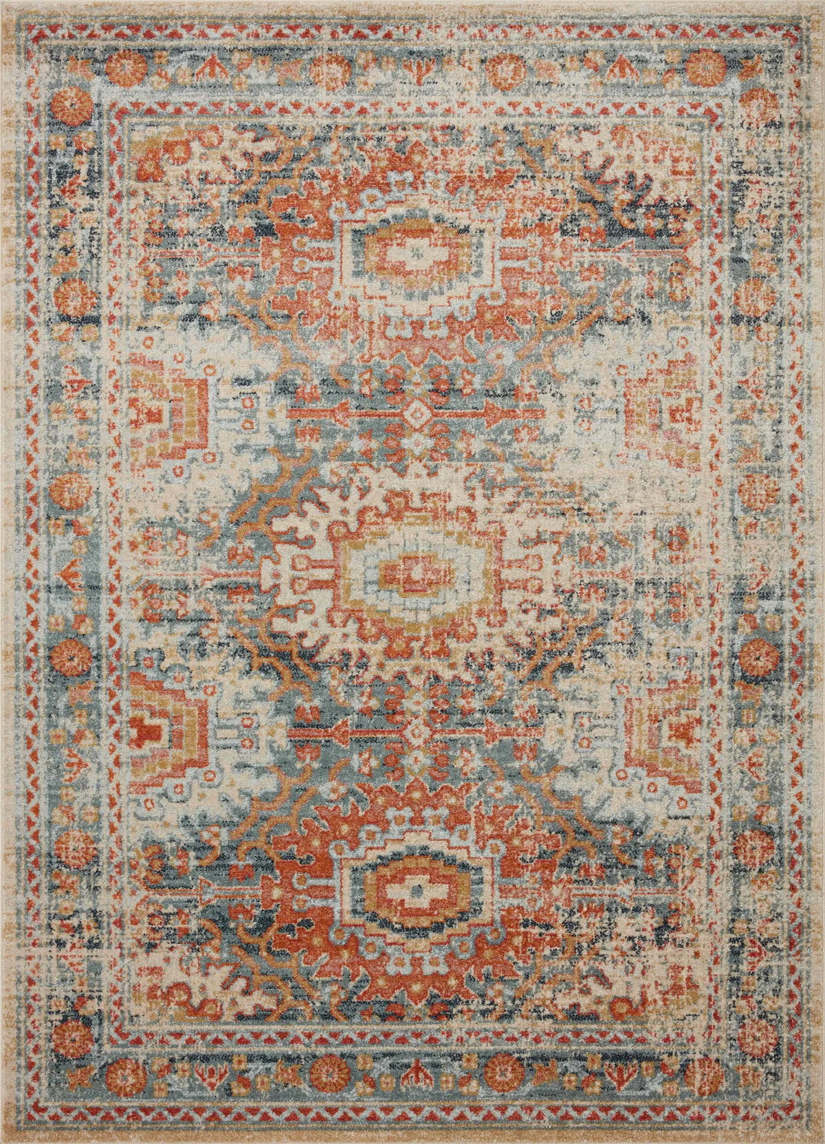 Loloi Jocelyn Joc-03 Mist/Multi Rugs - main flat