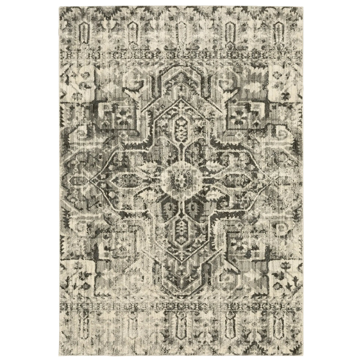 Oriental Weavers Sphinx Florence 4333W Charcoal/ Ivory Rugs - main flat