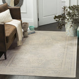Safavieh Vintage 4'-0" x 5'-7" Rug in Light Blue / Cream