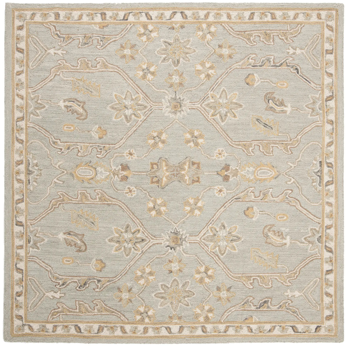 Safavieh Blossom 6'-0" x 6'-0" Rug in Slate / Beige