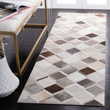 Safavieh Studio Leather 2'-3" x 7'-0" Rug in Ivory / Grey