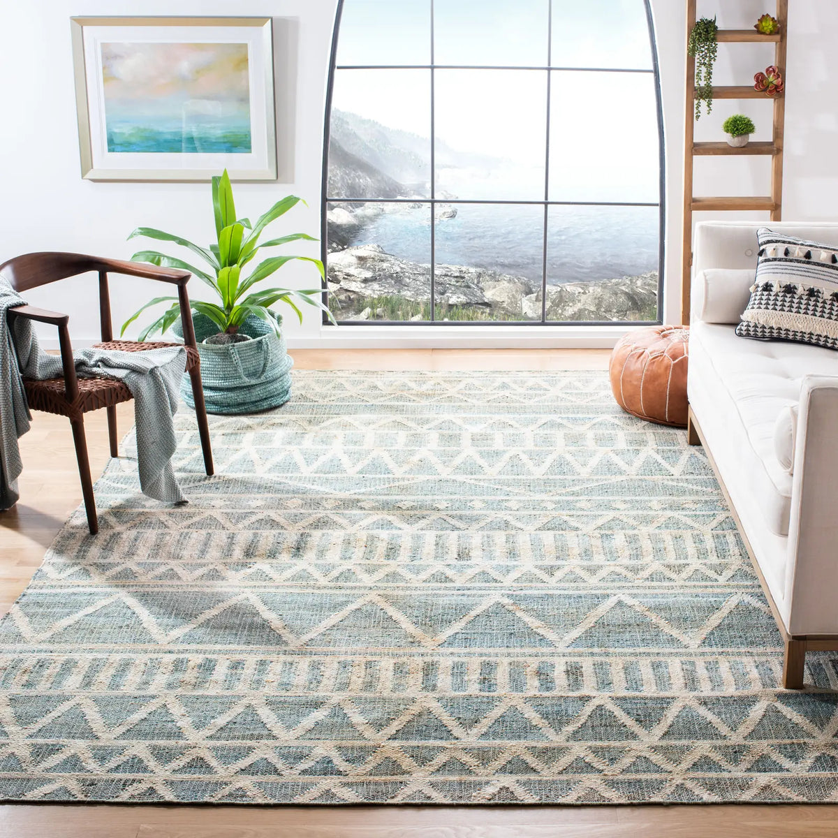 Safavieh Kilim 8'-0" x 10'-0" Rug in Blue / Beige
