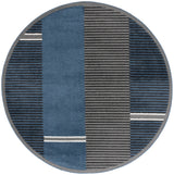 Safavieh Pyramid 6'-7" x 6'-7" Rug in Navy / Grey Black