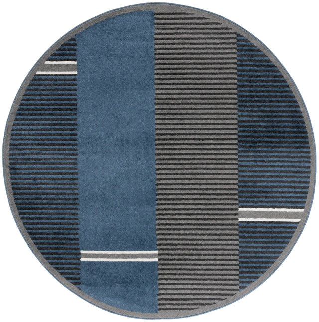 Safavieh Pyramid 6'-7" x 6'-7" Rug in Navy / Grey Black