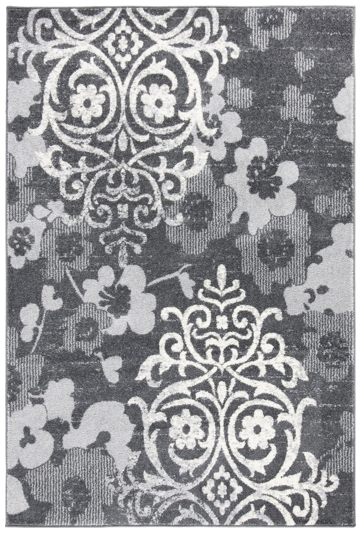 Safavieh Adirondack 4'-5" x 6'-5" Rug in Charcoal / Ivory