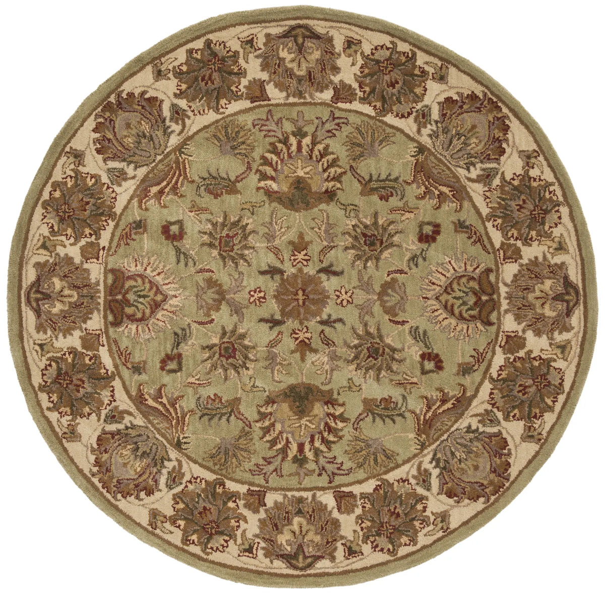Safavieh Heritage 6'-0" x 6'-0" Rug in Green / Gold