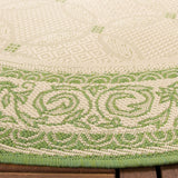 Safavieh Courtyard 5'-3" x 5'-3" Rug in Natural / Olive