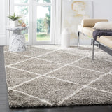 Safavieh Hudson Shag 6'-0" x 9'-0" Rug in Grey / Ivory