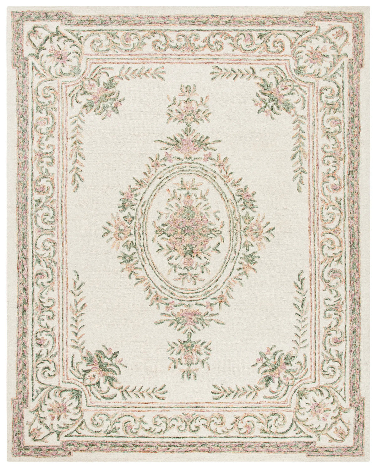 Safavieh Micro-Loop 10'-0" x 14'-0" Rug in Ivory / Fuchsia