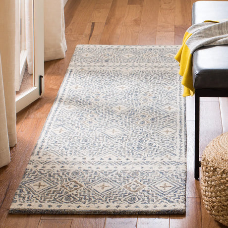 Safavieh Micro-Loop 2'-3" x 11'-0" Rug in Blue / Ivory