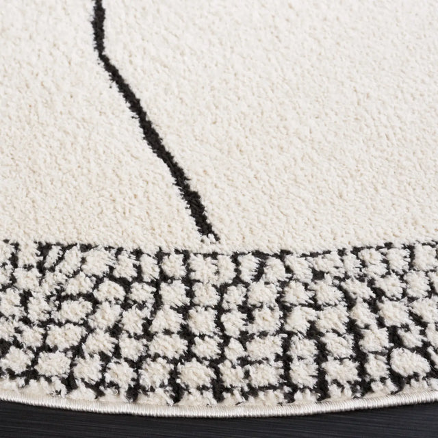 Safavieh Melody 6'-7" x 6'-7" Rug in Ivory / Black