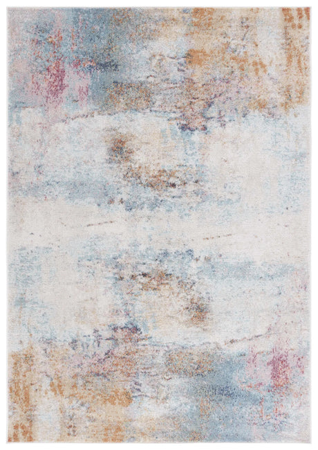 Safavieh Phoenix 500 4'-5" x 6'-5" Rug in Aqua / Gold Rose