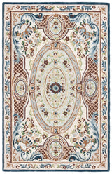 Safavieh Aubusson 4'-0" x 6'-0" Rug in Ivory / Blue