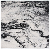 Safavieh Tulum 6'-7" x 6'-7" Rug in Ivory / Black