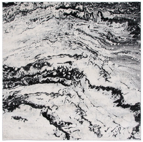 Safavieh Tulum 6'-7" x 6'-7" Rug in Ivory / Black