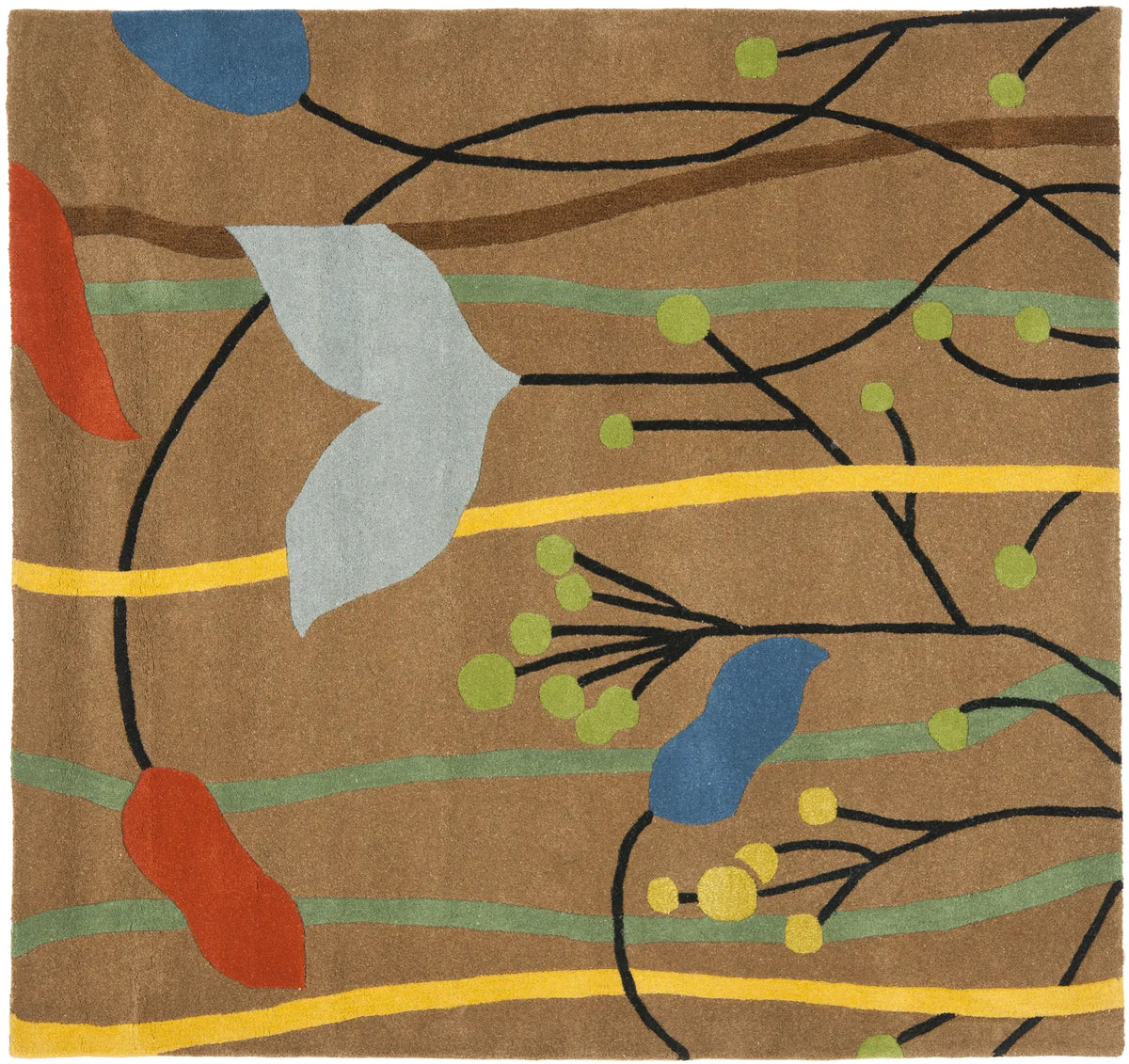 Safavieh Soho 6'-0" x 6'-0" Rug in Brown / Multi