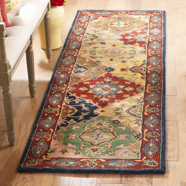 Safavieh Heritage 2'-3" x 10'-0" Rug in Red / Multi