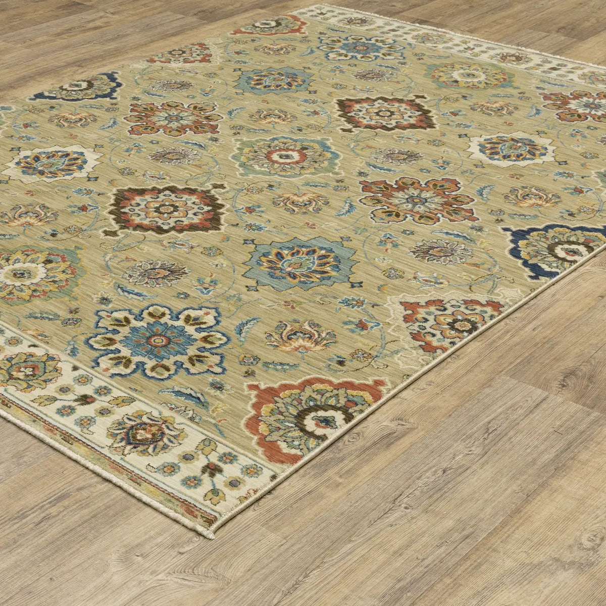 Oriental Weavers Sphinx Francesca Fr05D Beige/ Multi Rug - angle detail