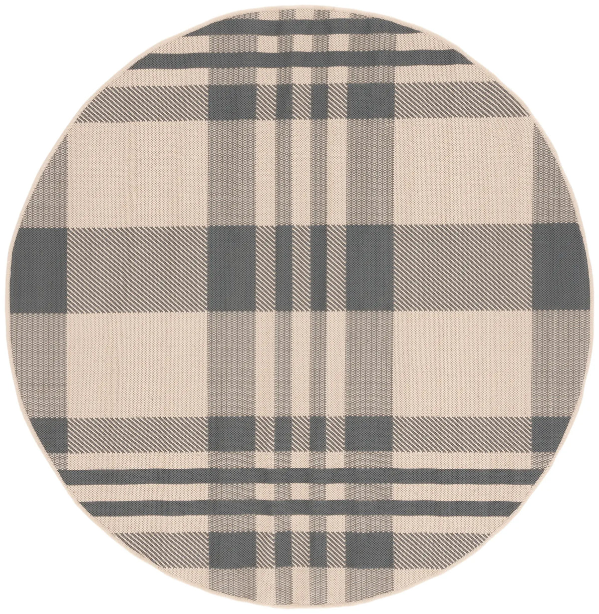 Safavieh Courtyard 5'-3" x 5'-3" Rug in Grey / Bone