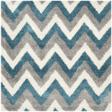 Safavieh Sgk-Shag Kids 6'-7" x 6'-7" Rug in Ivory / Blue