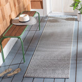 Safavieh Courtyard 2'-3" x 10'-0" Rug in Brown / Grey