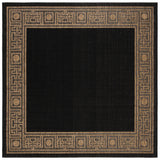 Safavieh Courtyard 6'-7" x 6'-7" Rug in Black / Coffee