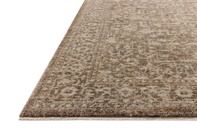 Loloi Newman NEW-02 Dark Taupe / Natural Rug - rug corner