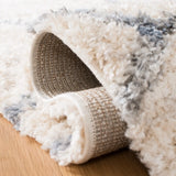 Safavieh Berber Fringe Shag 5'-3" x 7'-6" Rug in Cream / Grey