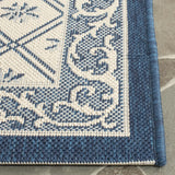 Safavieh Courtyard 2'-3" x 6'-7" Rug in Beige / Navy