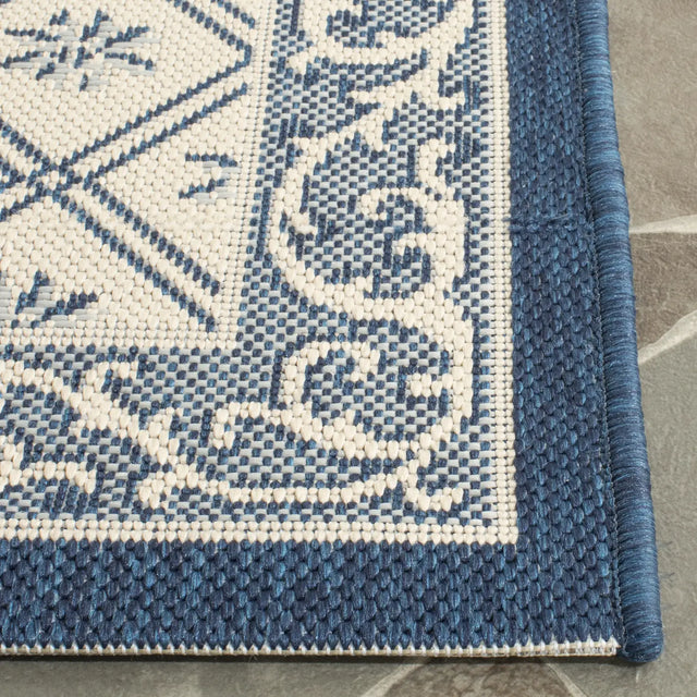 Safavieh Courtyard 2'-3" x 6'-7" Rug in Beige / Navy