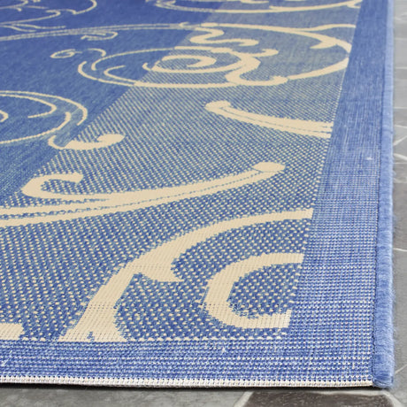 Safavieh Courtyard 8'-0" x 11'-0" Rug in Blue / Natural