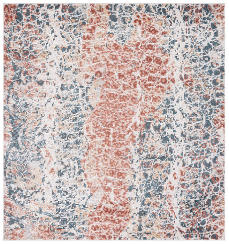 Safavieh Invista 6'-7" x 6'-7" Rug in Navy / Rust