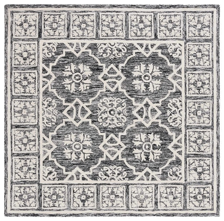 Safavieh Metro 6'-0" x 6'-0" Rug in Black / Ivory