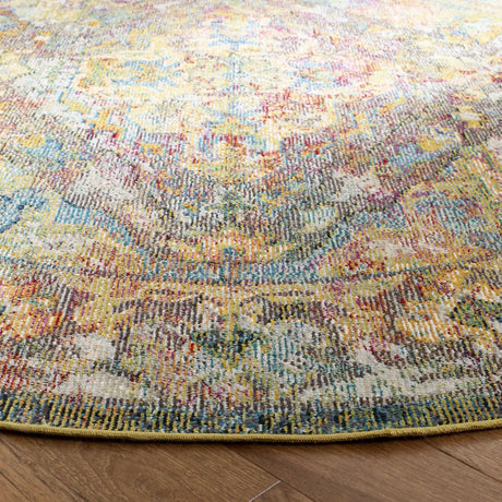 Safavieh Crystal 7'-0" x 7'-0" Rug in Light Blue / Orange