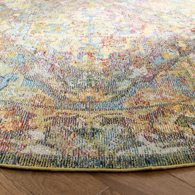 Safavieh Crystal 7'-0" x 7'-0" Rug in Light Blue / Orange