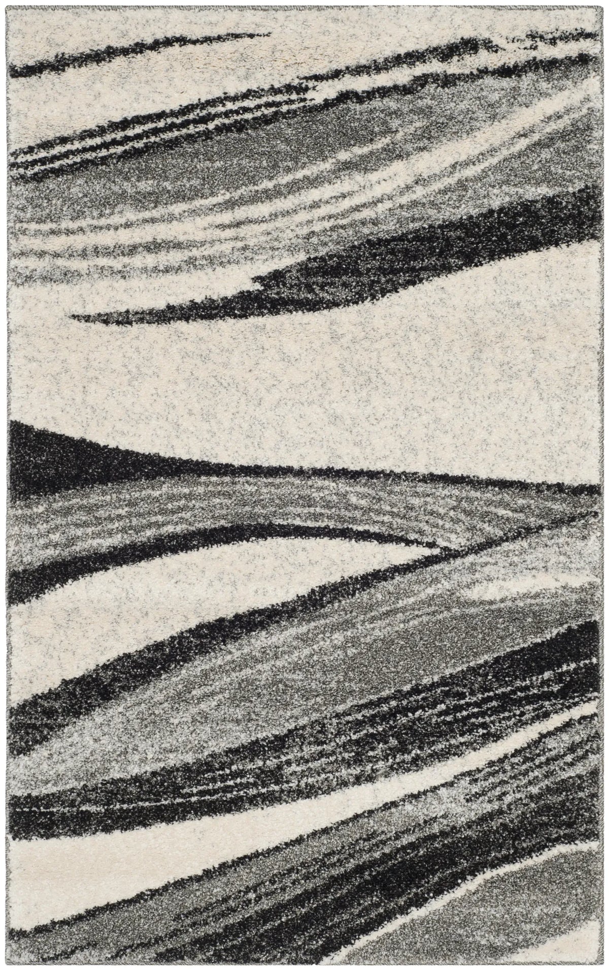 Safavieh Retro 2'-6" x 4'-0" Rug in Light Grey / Ivory