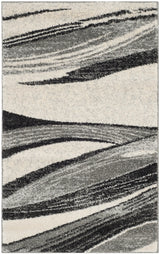 Safavieh Retro 2'-6" x 4'-0" Rug in Light Grey / Ivory