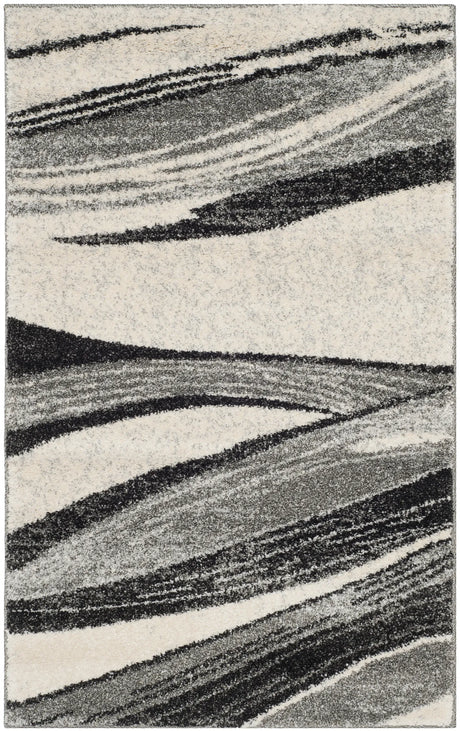 Safavieh Retro 2'-6" x 4'-0" Rug in Light Grey / Ivory