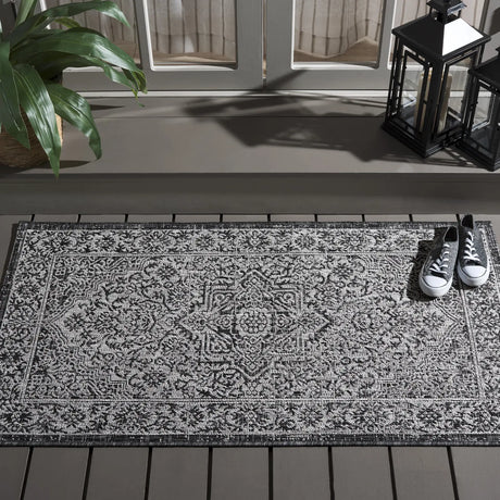Safavieh Courtyard 2'-7" x 5'-0" Rug in Slate / Grey